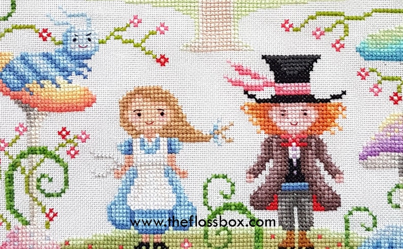 Alice and the Mad Hatter Cross Stitch Pattern image 2