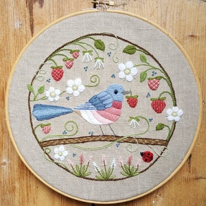 The Strawberry Thief Crewel Embroidery Pattern