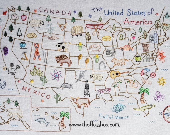 USA Map Pattern on Fabric - Etsy