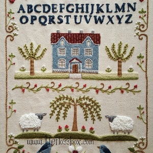 Crewel Sampler Embroidery Pattern and Kit