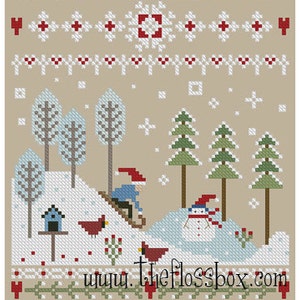 Snowy Hills Cross Stitch Pattern