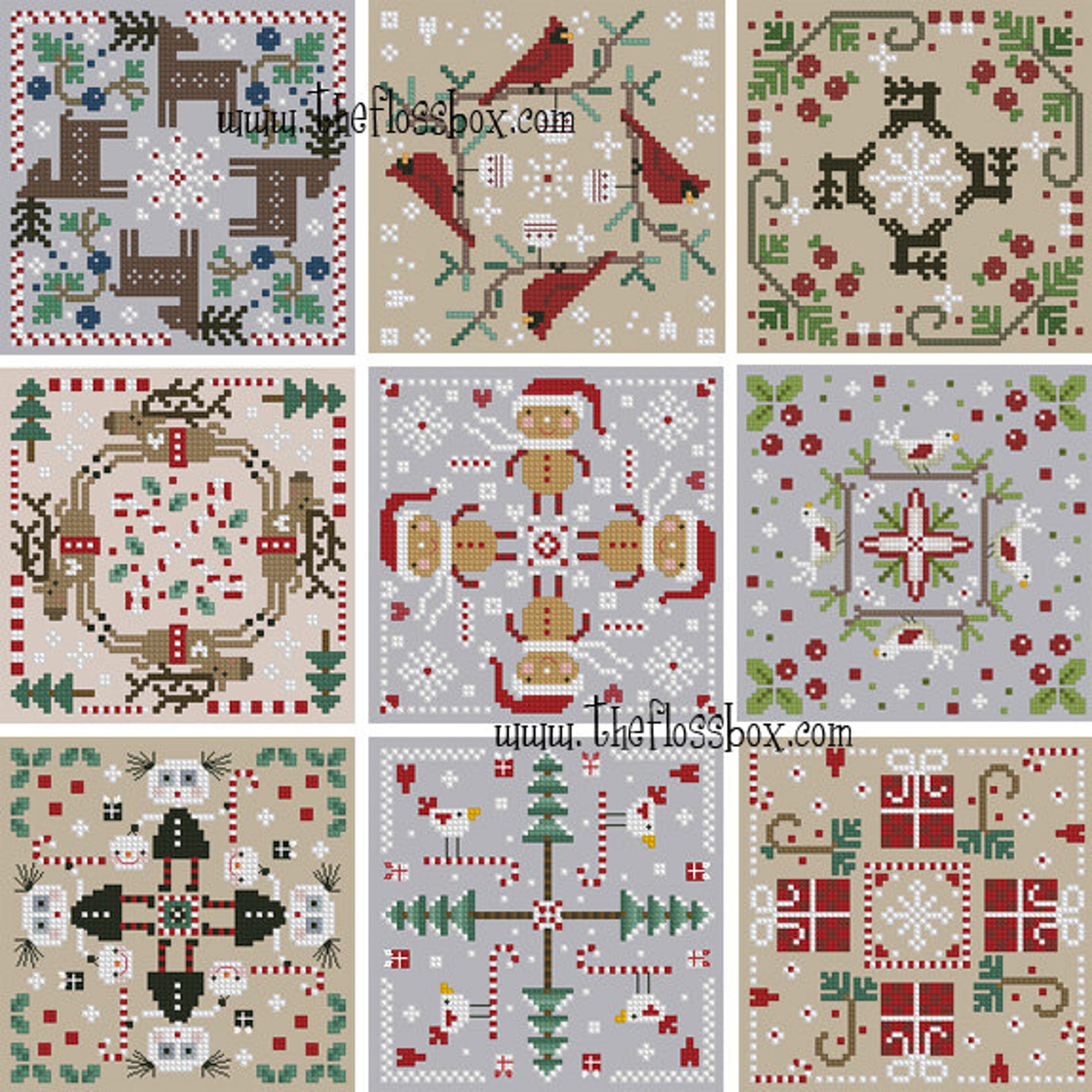 Christmas Biscornu Cross Stitch Pack Etsy