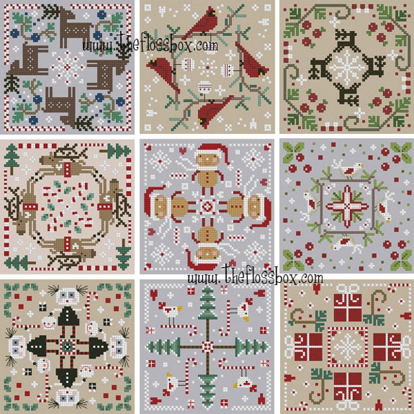 Christmas Biscornu Cross Stitch Pack