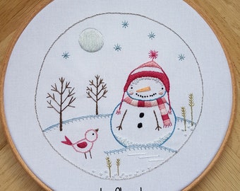 Snow Friends Embroidery Pattern