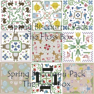 Spring Biscornu Cross Stitch Pack