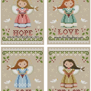 Christmas Angels Cross Stitch Pattern Pack