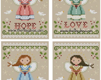 Christmas Angels Cross Stitch Pattern Pack