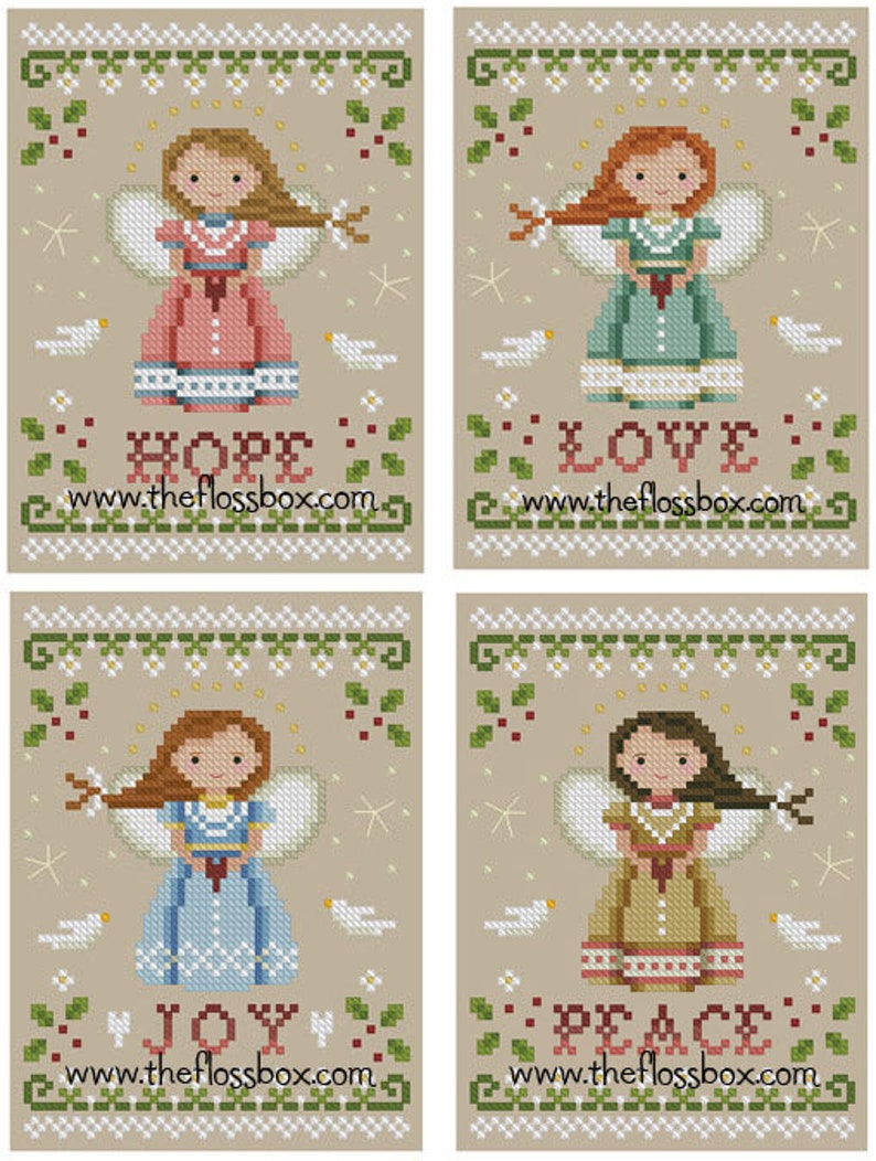 Christmas Angels Cross Stitch Pattern Pack 画像 1
