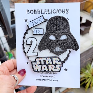 Personalised Birthday badge, personalised Space birthday badge, keepsake birthday badge, personalised, with velcro safety flap