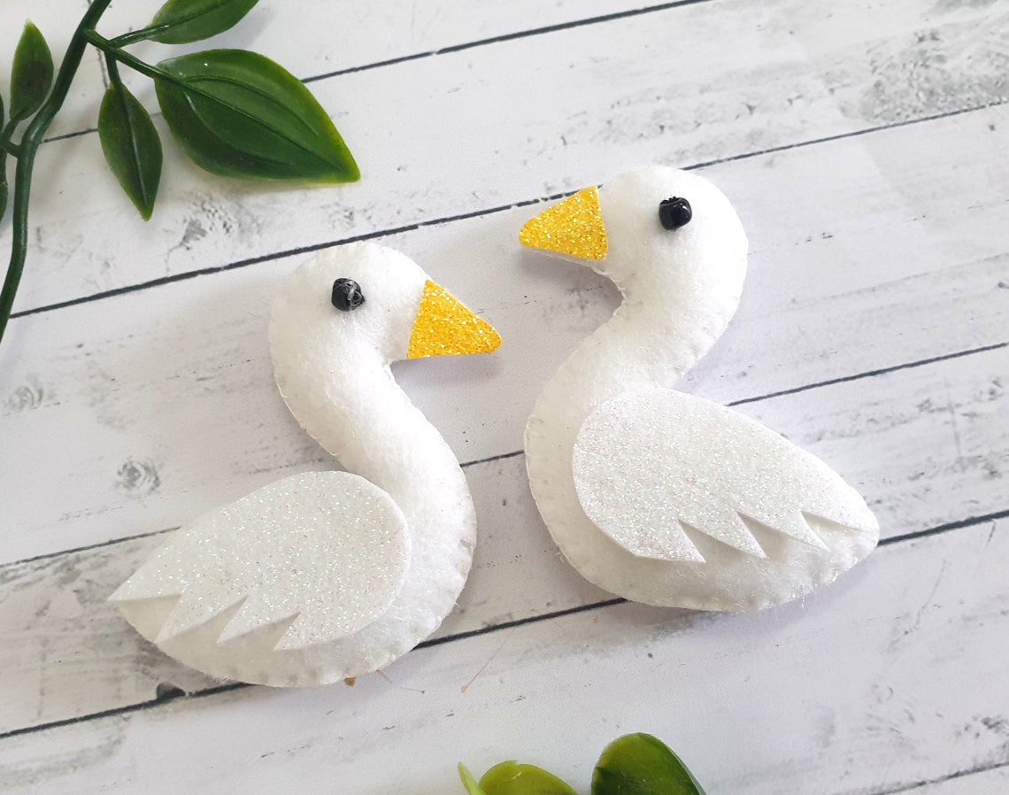 Duck clips Duck bobble Felt duck bobbles duck barrette Etsy