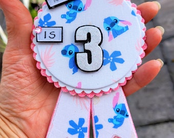 Personalised birthday badge, girls birthday badge, boys birthday badge, keepsake badge, bespoke birthday badge