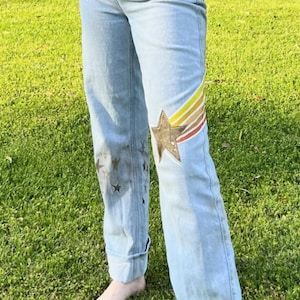 Hand Painted Jeans - Etsy