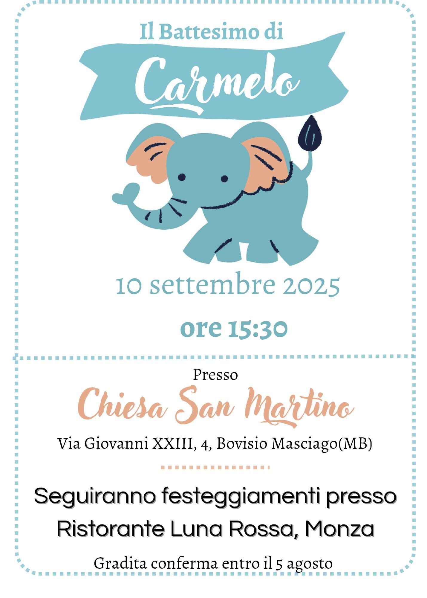 Battesimo elefantino Italia