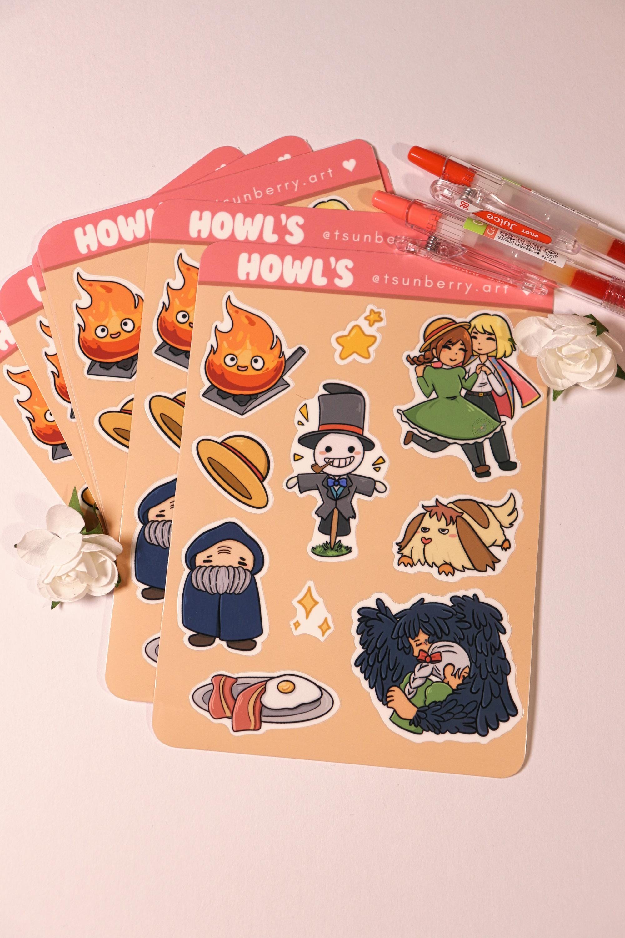 Howl's Moving Castle Inspired Sticker Sheet, Kawaii, Water