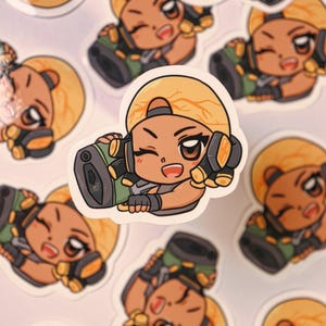 Valorant Agent Stickers Kawaii, Water Resistant BuJo for Bullet Journal, Planner, Scrapbook, Laptop