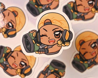Valorant Agent Stickers Kawaii, Water Resistant BuJo for Bullet Journal, Planner, Scrapbook, Laptop