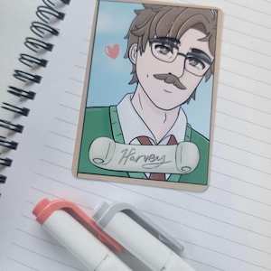 Stardew Valley - Harvey Photocard - Harvey Art, Stardew Valley PC, Stardew Valley Photocard, Harvey PC, Stardew Boys