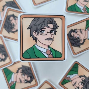 Stardew Valley - Harvey Die-cut Sticker - Harvey Art, Stardew Valley Sticker, Stardew Valley Art, Stardew Girls
