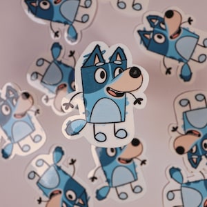 Bluey - Bluey - Die-cut Sticker Kawaii, Water Resistant BuJo for Bullet Journal, Planner, Scrapbook, Laptop
