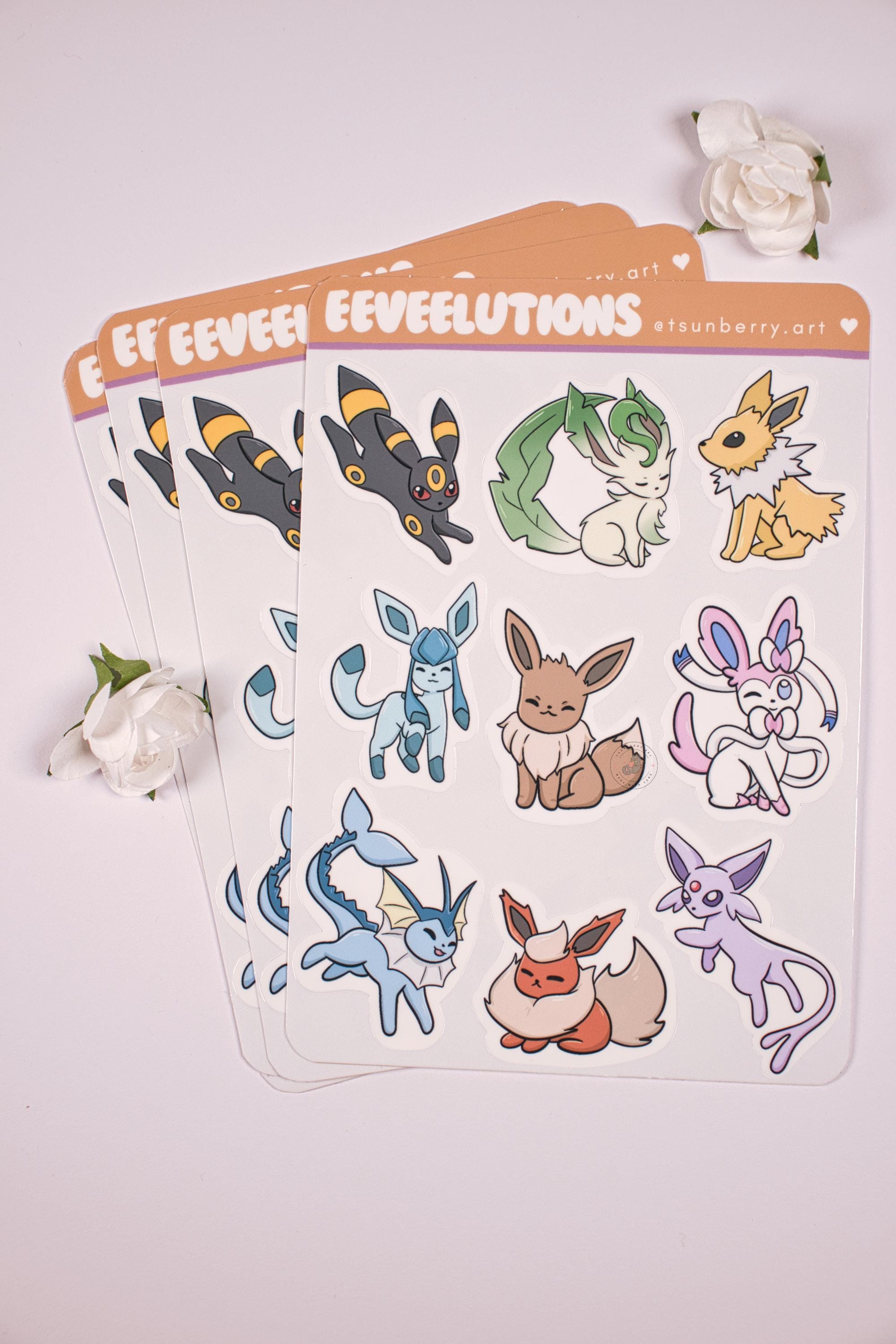 2" Pokémon Eeveelution Sprite PC Icon Pixel Glossy Waterproof Vinyl Sticker Art | UK