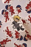 Miraculous Adrien/Cat Noir - Waterproof Die-Cut Sticker Kawaii, Water Resistant BuJo for Bullet Journal, Planner, Scrapbook, Laptop