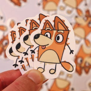 Bluey - Bingo - Die-cut Sticker Kawaii, Water Resistant BuJo for Bullet Journal, Planner, Scrapbook, Laptop
