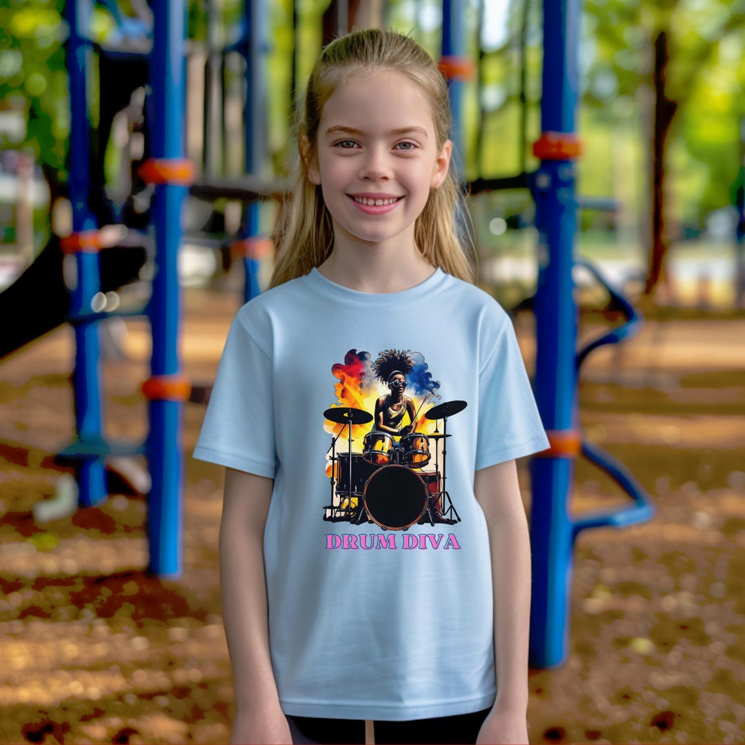 Drummer Girl Love Drums T Shirt main image 0