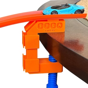 Hot Wheels Compatible Track Clamp - Multi-Directional Holder for Ultimate Track Customization - 6 Mounting Points - 3D Printed - New Design
