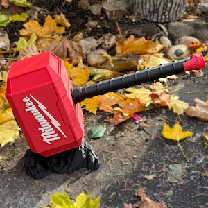 Milwaukee Inspired Thor Hammer | Gifts for Milwaukee Packout fans | Stand Included | 3D Printed