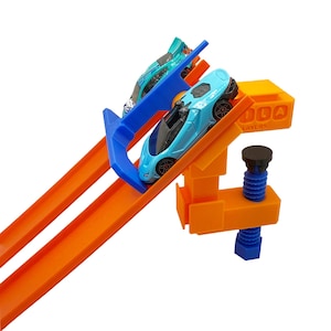 2-Lane Start Gate and Clamp Combo | Hot Wheels Compatible | Holds Multiple Vehicles