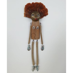 Wooden Art Doll, Forest Art Doll, Spirit Art Doll, Goddess Art Doll, Wood Fairy Art Doll, OOAK Doll, Handmade Art Doll, Fairy, Wood Nymph #4