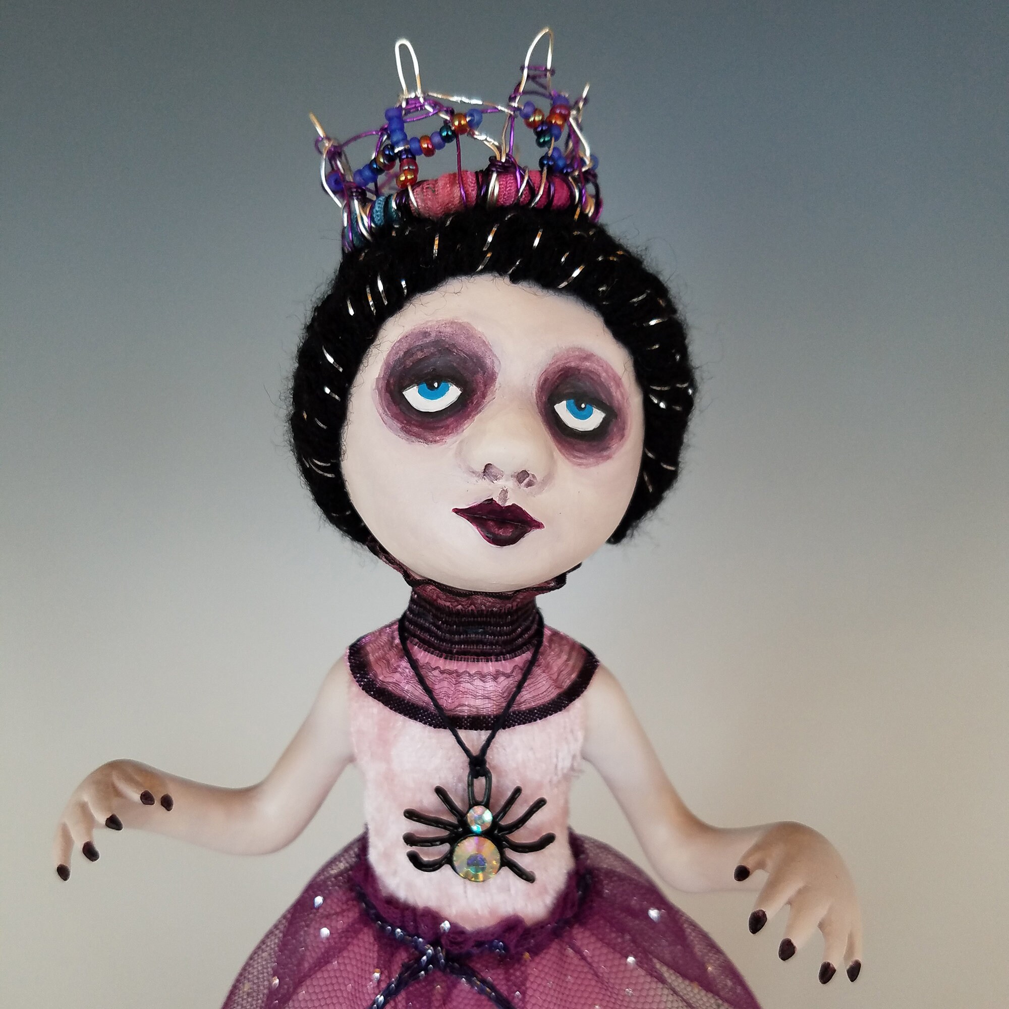 Vampire Ballerina Miniature Art Doll Halloween Art Doll OOAK Etsy
