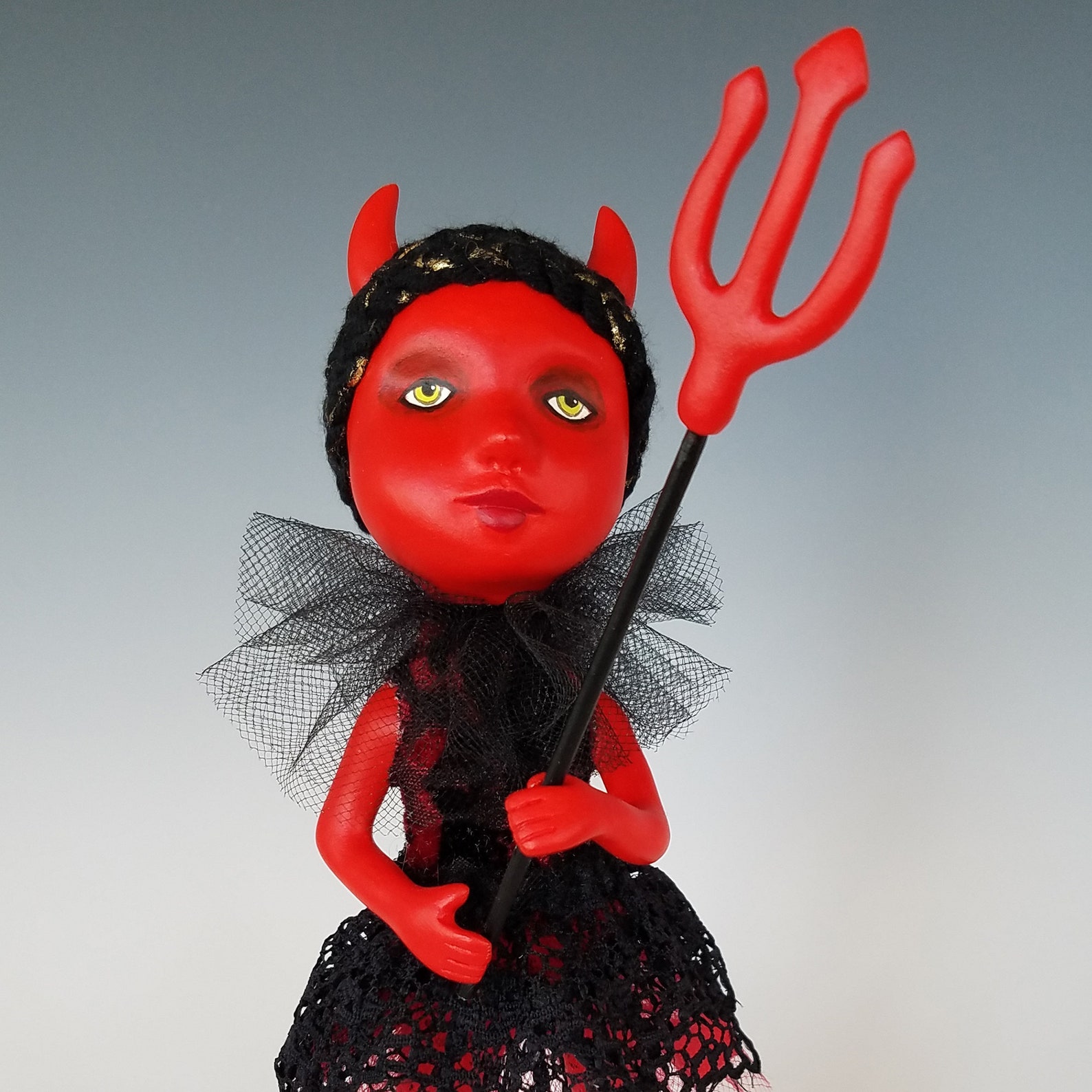 Little Devil Miniature Art Doll Halloween Art Doll OOAK Art Etsy
