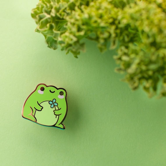 Green Frog Hard Enamel Pin - Outdorables II Series