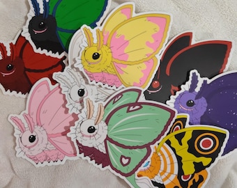 Moth Kitty Friend 3" Sticker