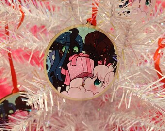 Fluffle Puff Wooden Christmas Ornament
