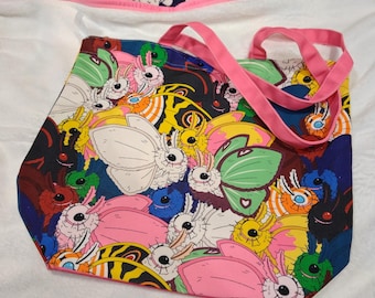 Moth Kitty Friend Canvas Tote Bag
