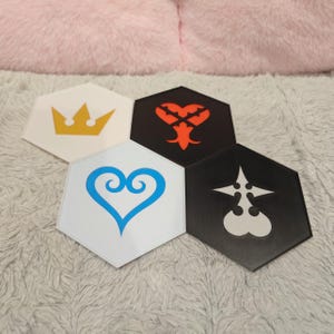 Kingdom Hearts 3D Printed Coaster Set