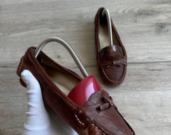 Miu Miu Women’s Ballet 00s Flats Leather Loafers Vintage