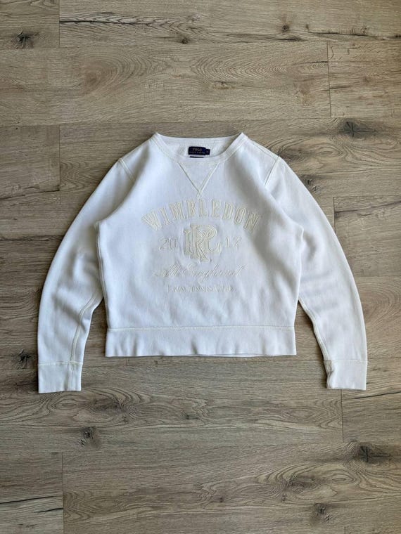 Sudadera vintage para mujer Polo Ralph Lauren RL Wimbledon Lawn