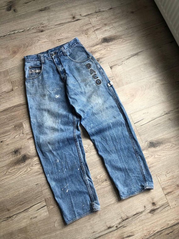PACO Jeans 90s Single Knee Rap Dirty Pants Vintage - Etsy