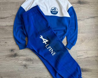 Vintage Alpine F1 Team Racing 90er Jahre Trainingsanzug Selten