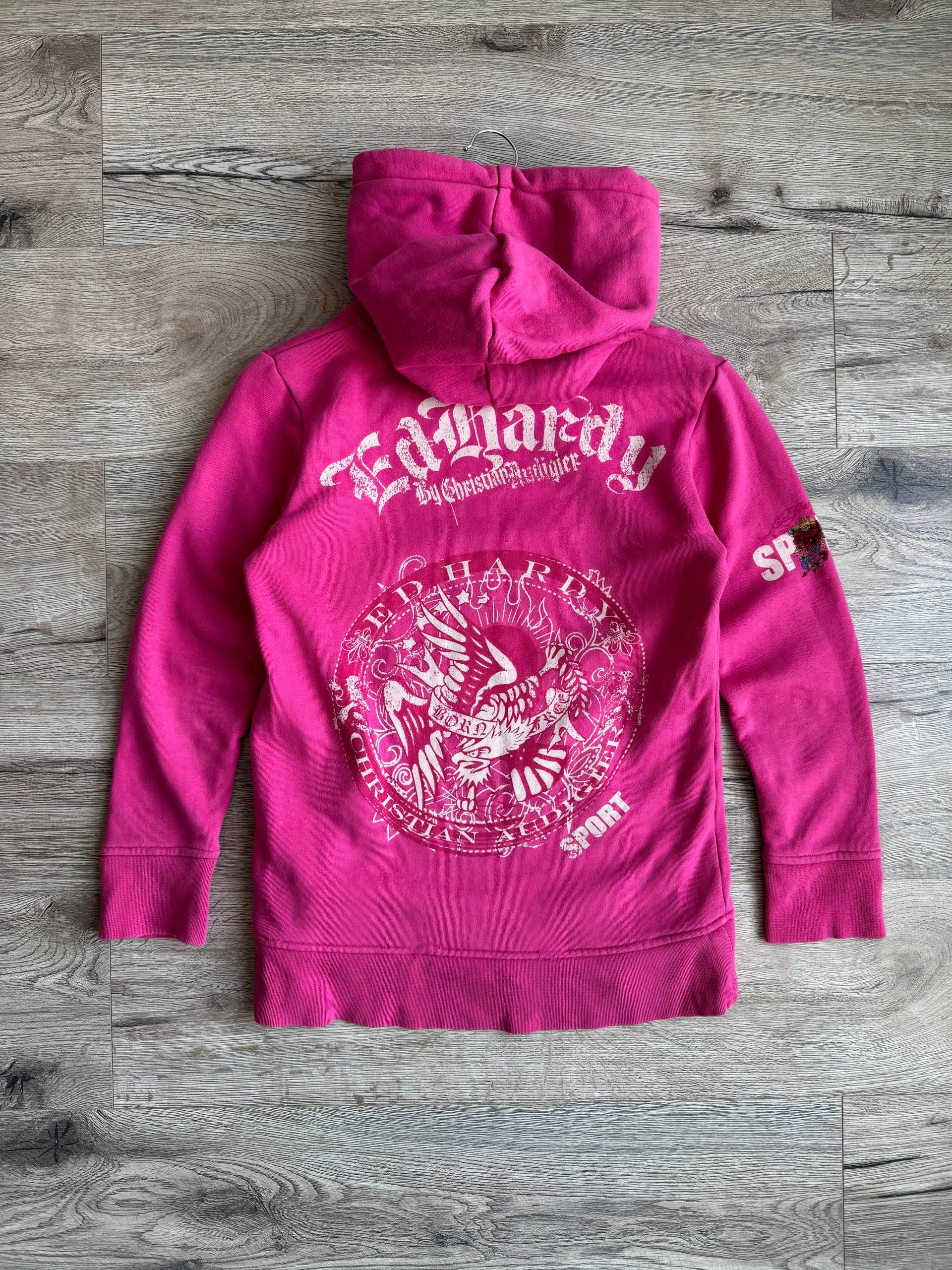 Pink Ed Hardy Hoodie - Etsy