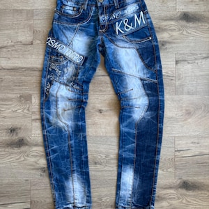 Pantaloni vintage cyberpunk jeans Kosmo & Lupo Avant Garde slim fit giapponesi