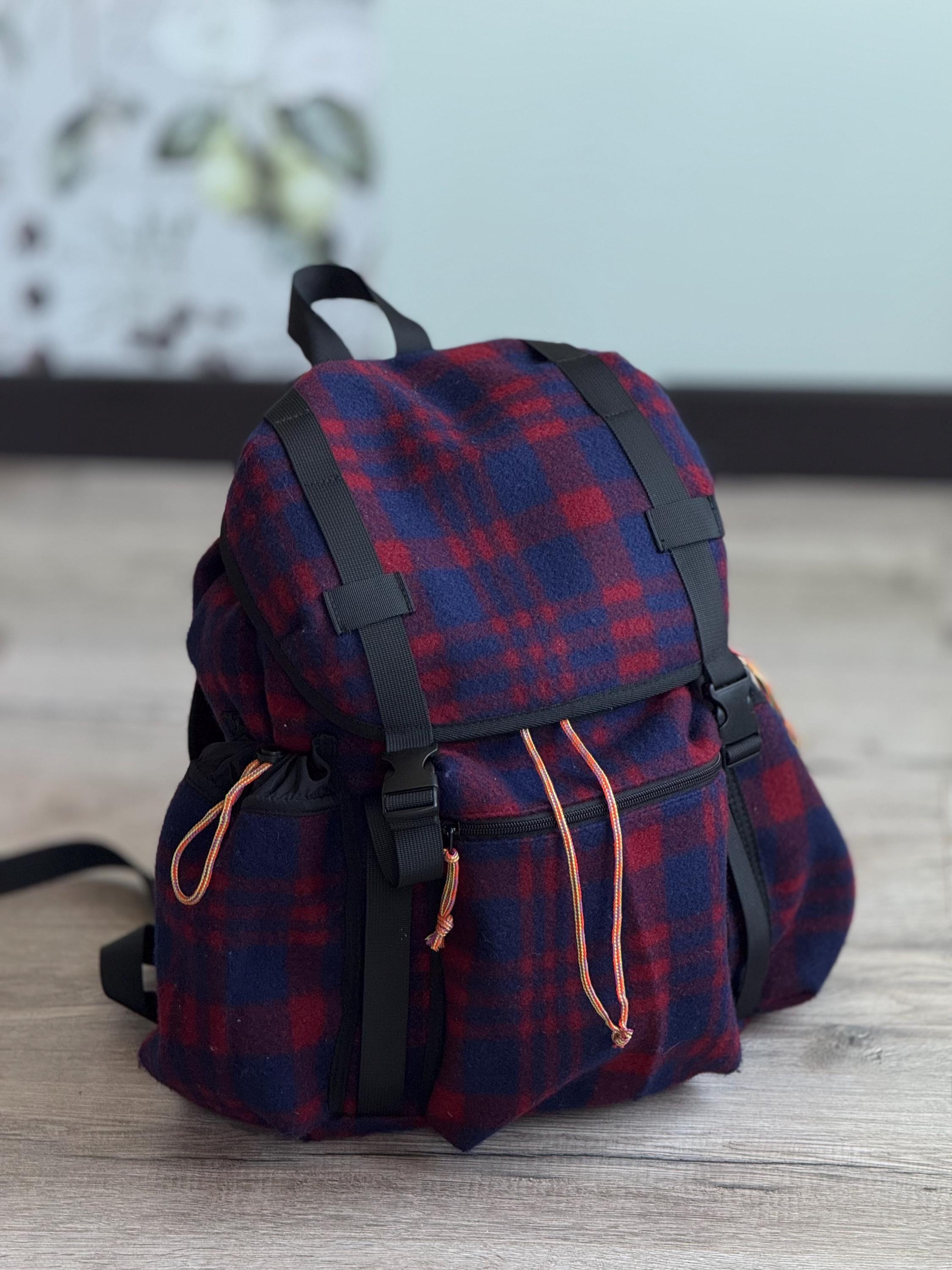 90s Plaid Backpack - Etsy