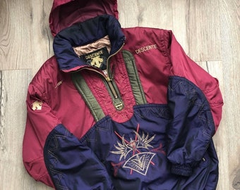 80s 【セットアップ】 DESCENTE ビンテージ　SNOW ジャケット Vintage Descente 80s Men's Ski Suit Made in Japan Snowsuit