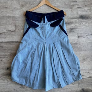Vintage Marithe Francois Girbaud Balloon Cargo Skirt Rare Blue Color