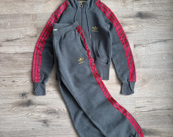 Adidas Damen 00er Jahre Baumwoll Trainingsanzug Trefoil Vintage