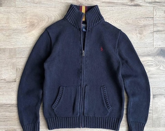 Vintage Polo Ralph Lauren Navy Blue Wool Coat XL - Etsy