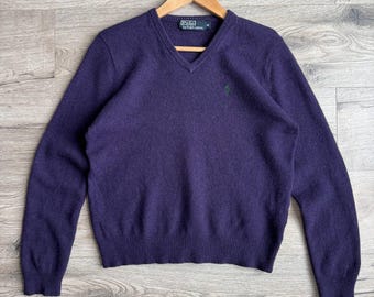 Polo Ralph Lauren  Wool Women's Purple Sweater Vintage